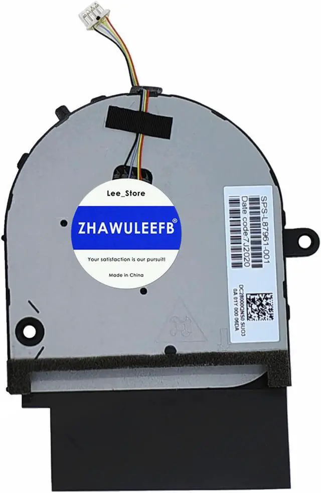 Alt view image 4 of 5 - ZHAWULEEFB Replacement New Laptop CPU+GPU Cooling Fan for HP Envy 17M-CG 17M-CG0013DX 17M-CG1013DX TPN-C146 Series L87962-001 L87961-001 EG50040S1-1C210-S9A EG50040S1-1C220-S9A DC5V 2.25W Fan