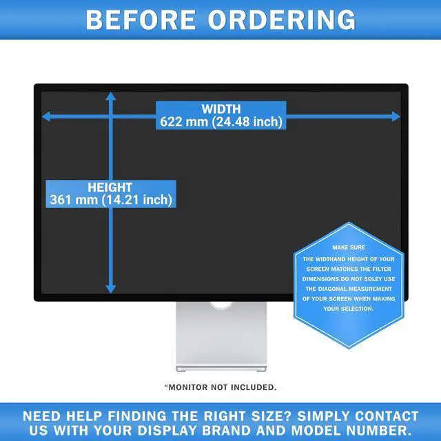 Alt view image 2 of 5 - ZOEGAA iMac 27 inch Privacy Screen Filter for Studio Display, Removable 27 Inch Computer Privacy Screen 5K Retina Display Computer Screen Privacy Shield and Anti-Glare Screen Protector