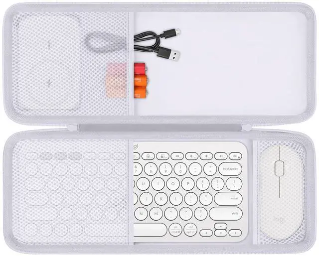 Main image of co2CREA Hard Case Compatible with Logitech Pebble 2 Combo K380 Keys + M350 Wireless Keyboard and Mouse (Off White)