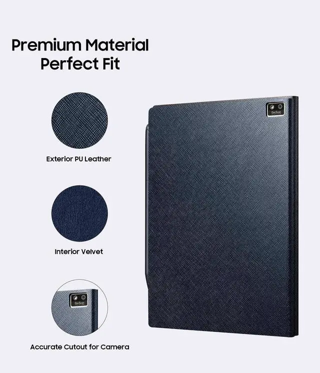Alt view image 5 of 5 - AINOTE Air 2 E Ink Tablet, Blue Protective Case for iFLYTEK ePaper Tablet 8.2", Note Taking & E Paper Tablet for Adults, Premium PU Leather, Slim& Lightweight