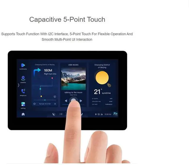 Alt view image 4 of 5 - Waveshare ESP32-S3 4.3inch Capacitive Touch LCD Development Board Type B 800×480 Solution IPS Display with 2.4GHz WiFi and BLE 5 Support,32-bit LX7 Dual-core Processor