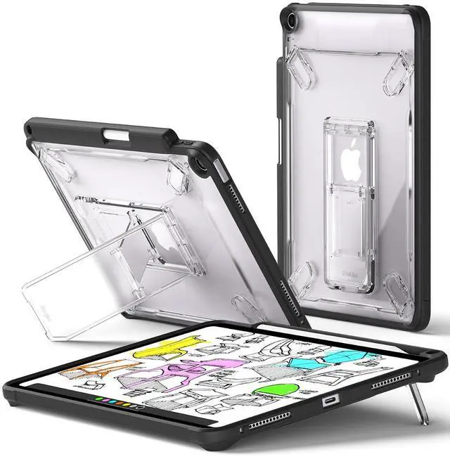Main image of Ringke Fusion Sketch Stand [Case + Stand] Compatible with iPad Air 11 Inch Case (M3 2025 & M2 2024) Writing Drawing Wobble Free Cover Designed for iPad Air 7th, 6th, 5th, 4th Generation - Black