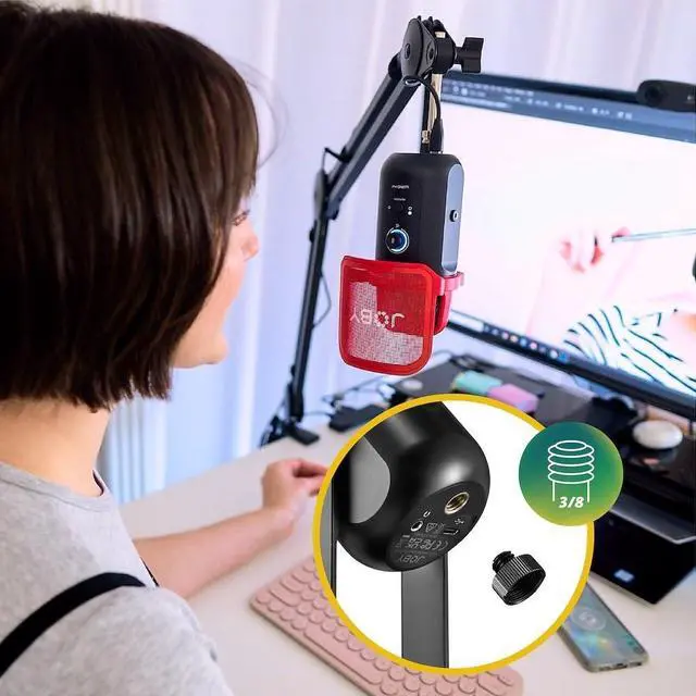 Alt view image 5 of 5 - JOBY Wavo POD USB Condenser PC Microphone for Podcasting, Streaming, Recording, Mute and Gain Controls, Headphones for Live Monitoring, Laptop Plug & Play for Mac and PC