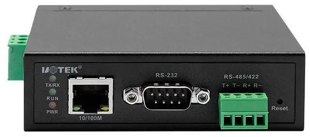 Main image of UOTEK RS232 to 100M Ethernet Device Server RS85 RS422 TCPIP 10/100M TCP/IP to 1 Port RS-232/485/422 Serial Device Server UT-6801A(DIN-Rail Mounted)