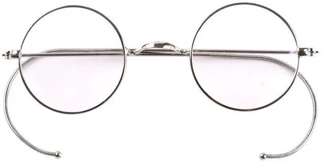 Main image of Agstum Blue Light Blocking Reading Glasses, Small Round Wire Rim Readers for Computer Use Anti-Glare Cut UV400 (Silver / 39mm Size, 2.00 x)