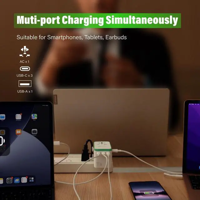 Alt view image 4 of 5 - GlocalMe G4 Pro 4G LTE Mobile Hotspot Device and RoamPlug Universal Travel Adapter with 4G WiFi Mobile Hotspot, All-in-One International Power Plug Adaptor, 4 USB Ports and Max 70W Output for US EU UK