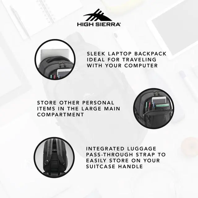 Alt view image 3 of 5 - High Sierra Travel Bag, Mercury Black, Backpack