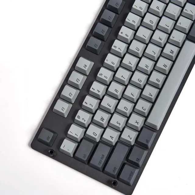Alt view image 2 of 5 - Qisan PBT Keycaps 108 Key Cherry Profile Keycap Set Dye-subbed for 61/87/104/108 MX Switches Mechanical Gaming Keyboard (Grey Combo)