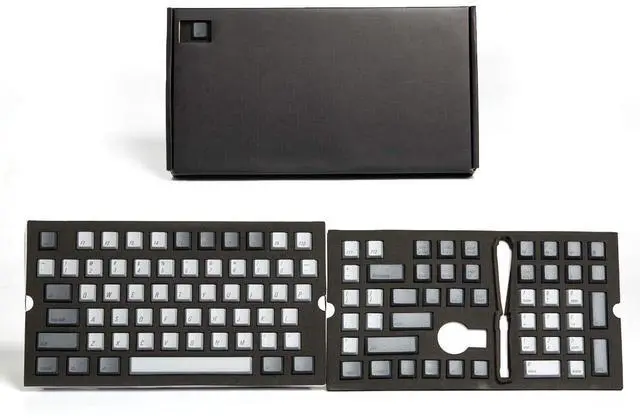 Alt view image 5 of 5 - Qisan PBT Keycaps 108 Key Cherry Profile Keycap Set Dye-subbed for 61/87/104/108 MX Switches Mechanical Gaming Keyboard (Grey Combo)