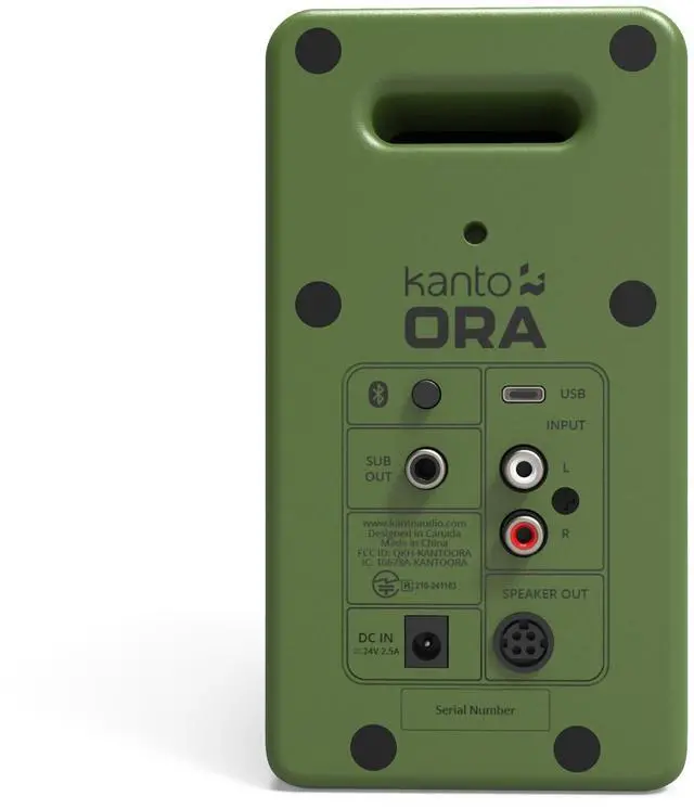 Alt view image 3 of 3 - Kanto ORAMN 100W Powered Reference Desktop Computer Speakers with Bluetooth 5.0 and USB-C Input | Bi-Amplified | 100 Hz Automatic Crossover | Reference Quality Sound | Pair | Moss