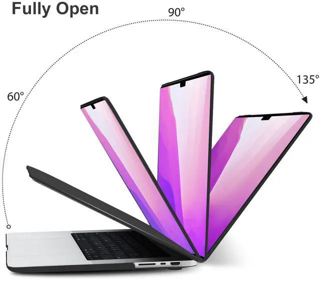 Alt view image 5 of 5 - IBENZER Case for MacBook Pro 14 Inch Case 2025 2024 M4 M3 M2 M1 A3112 A3185 A3401 A2918 A2992 A2779 A2442 Pro/Max, HardShellCase & SleeveBag &KeyboardCover &Type-c(2025-2021), Black, T14BK+3