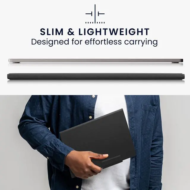 Alt view image 4 of 5 - kwmobile Tablet Case Compatible with Remarkable Paper Pro Cover - Lightweight PU Leather Cover with Magnetic Closure - Black