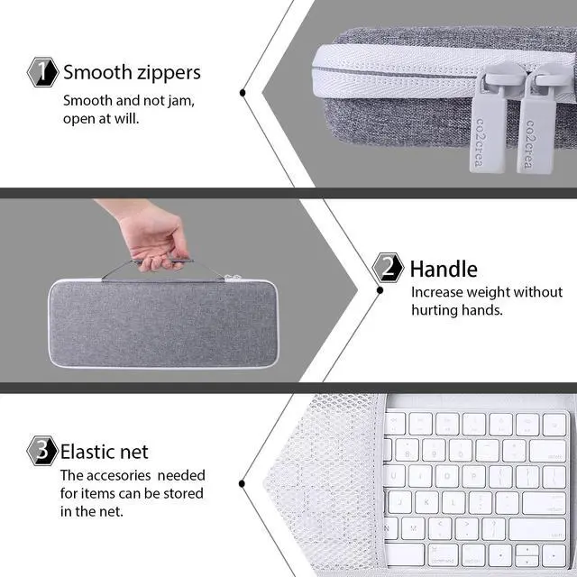Alt view image 3 of 5 - co2CREA Hard Case for Apple 2024 Mac Mini M4 + Magic Keyboard + Mouse