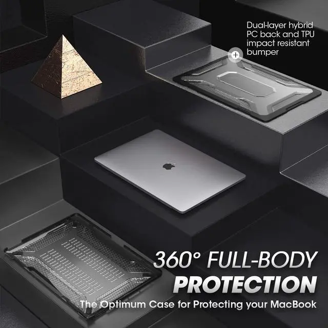 Alt view image 3 of 5 - SUPCASE [Unicorn Beetle Series] Case Designed for MacBook Pro 16 inch A2141 (2019 Release), Slim Rubberized TPU Bumper Cover with Touch Bar and Touch ID (Black)