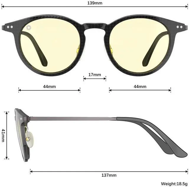 Alt view image 5 of 5 - ANYLUV Blue-Light Glasses Men Gaming-Glasses: Blue Light Blocking Glasses with Lightweight Carbon Fibre for Eye Protection