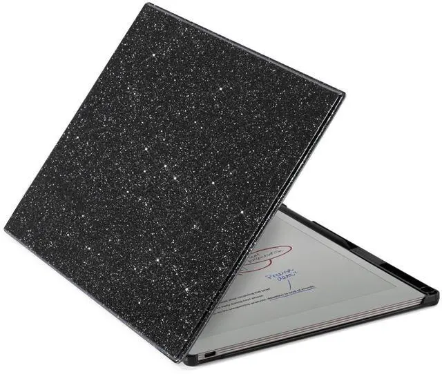 Main image of CoBak Case for Remarkable Paper Pro Color Tablet 11.8" 2024 Released- Smart Auto Sleep/Wake Folio Lightweight Protective Cover with Built-in Pen Holder and Nibs Holder (Black Glitter)