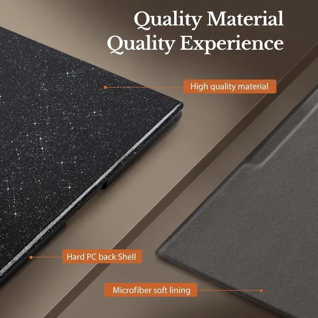 Alt view image 5 of 5 - CoBak Case for Remarkable Paper Pro Color Tablet 11.8" 2024 Released- Smart Auto Sleep/Wake Folio Lightweight Protective Cover with Built-in Pen Holder and Nibs Holder (Black Glitter)