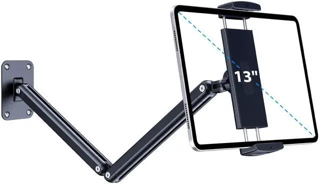 Main image of CreaDream Wall Mount for iPad, Aluminium Adjustable & Extendable Holder Arm, Fits 4.7-13" Tablets, Phones, Kindle Fire HD, Galaxy Tab, Samsung Galaxy
