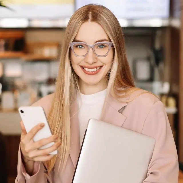 Alt view image 3 of 5 - Dollger Blue Light Blocking Glasses Women Men Computer Eyeglasses Fashion TR90 Acetate Blue Light Glasses