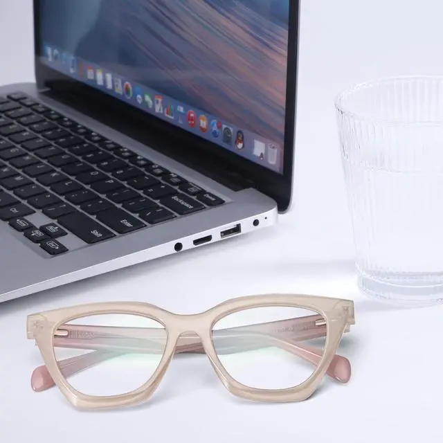 Alt view image 4 of 5 - Dollger Blue Light Blocking Glasses Women Men Computer Eyeglasses Fashion TR90 Acetate Blue Light Glasses
