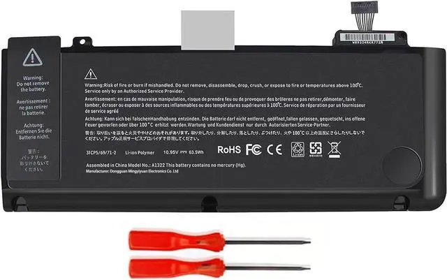 Main image of YXKC A1322 A1278 3ICP5/69/71-2 Li-ion Battery for MacBook Pro 13-inch (Mid 2009,2010,2012; Early/Late 2011) | Compatible with MacBook Pro 5,5;7,1;8,1;9,2 & AMC700LL | 10.95V 63.5Wh