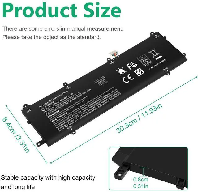 Alt view image 3 of 5 - BN06XL L68299-005 Battery for HP Spectre X360 BN06XL 15 15-eb000 15-eb0xxx 15-eb1xxx 15-EB0053DX 15-EB0043DX 15-EB1043DX 15T-EB000 15T-EB100 15T-EB 15-EB Series BNO6XL BN06072XL L68235-1C1 11.55V