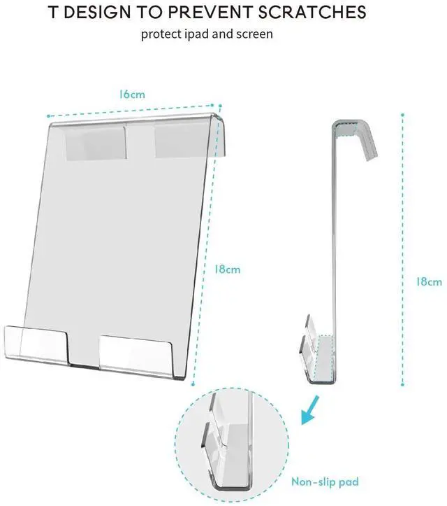 Alt view image 5 of 5 - Doubleplus Tablet Holder Compatible with Peloton Bike & Plus & Tread & Row, Holder for iPad, Tablet Stand Compatible with Myx Fitness Bike, Mount for Kindle and eReader, Accessories for Home Gym