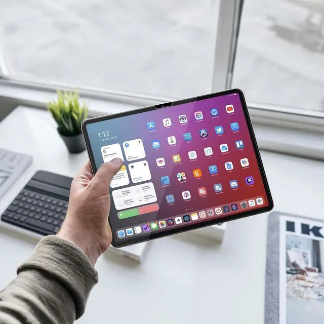 Alt view image 3 of 5 - FLOLAB ONETIME NanoArmour Screen Protector for iPad Pro 13 Inch M4 2024 Tempered Glass, TruColor, Blue Light Blocker, No Blue Tint, Original Display Color, Ultra Clear, Easy Install, Durable