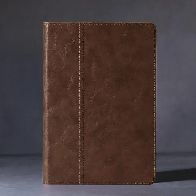 Alt view image 3 of 5 - Gexmil Genuine Leather Case for Samsung Galaxy Tab S9/S9 FE 11 Inch with Pencil Holder,Shockproof Protective Adjustable Kickstand Smart Premium Folio Flip Tablet Cover, Dark Brown