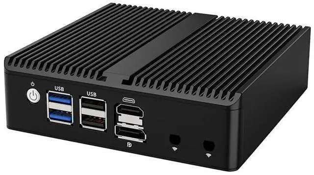 Alt view image 2 of 5 - HKUXZR Micro Firewall Appliance, 4 Inter i226-V 2.5Gbe LAN Ports, Fanless Mini PC Celeron N100 Quad Core, Support AES-NI Barebone Router PC VPN (16GB/256GB)