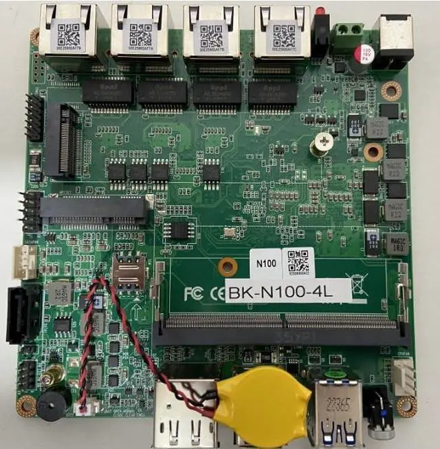Alt view image 5 of 5 - HKUXZR Micro Firewall Appliance, 4 Inter i226-V 2.5Gbe LAN Ports, Fanless Mini PC Celeron N100 Quad Core, Support AES-NI Barebone Router PC VPN (16GB/256GB)