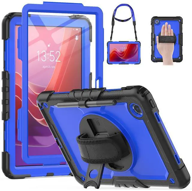 Main image of HXCASEAC Case for Lenovo Tab M11/K11 LTE 11 with Screen Protector/Pen Holder/Rotating Hand Strap/Stand, Protective M11 Tablet Case (TB-330FU/TB-330XU) Cover 2024, Blue