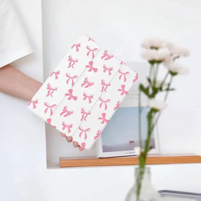 Alt view image 2 of 5 - Cute Kawaii Bow for iPad Air 11 Inch Case 7th/6th Generation (M3/M2) 2025 2024 with Pencil Holder, Auto Sleep/Wake, Leather Soft TPU Back Cover