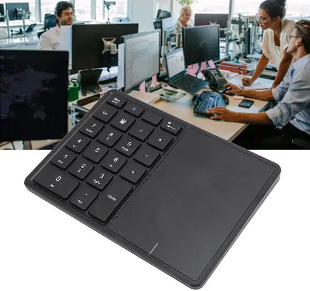 Alt view image 4 of 5 - LICAEVEY Cordless Numeric Keypad, 22 Keys BT Number Pad with Touchpad, USB C Rechargeable Numeric Keypad, Support for Win, for Android, for OS X (Black)