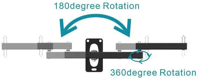 Alt view image 2 of 5 - MeetRade Wall Mounting Boom Arm Holder: Fold Extend Adjustable Long Bracket,Heavy Duty Wall Mount,for Photography Strobe Light Monolight, Softbox,Ring Light,for Live Broadcast(1/4" Screw)