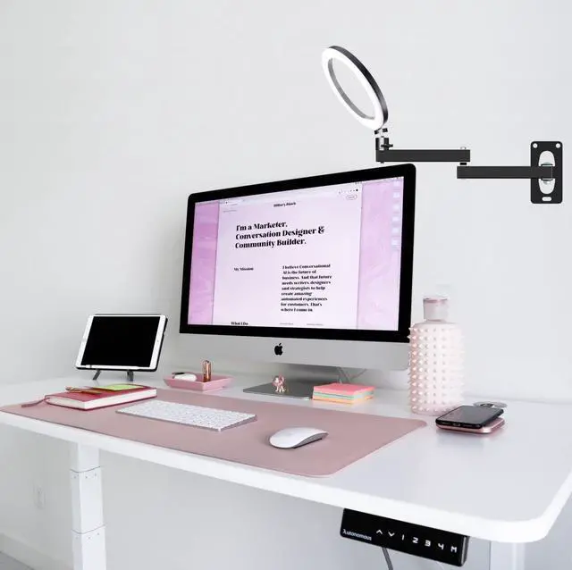 Alt view image 5 of 5 - MeetRade Wall Mounting Boom Arm Holder: Fold Extend Adjustable Long Bracket,Heavy Duty Wall Mount,for Photography Strobe Light Monolight, Softbox,Ring Light,for Live Broadcast(1/4" Screw)