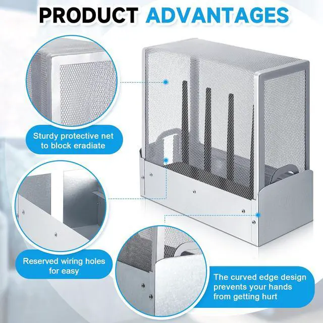 Alt view image 3 of 5 - Menkxi Large WiFi Router Cover, About 90% of WiFi Router Emf and 5g is Blocked, WiFi Router Cover for Protection, WiFi Guard Cover, 12 x 11 7/8 x 5 1/2 Inch