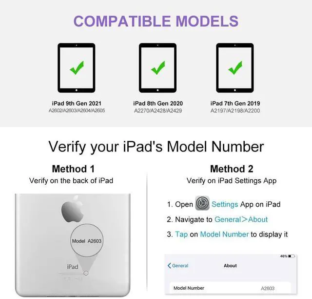 Alt view image 2 of 5 - MMK Keyboard Case for iPad 7th/8th/9th Gen 10.2 inch 2019/2020/2021, Bluetooth, 360 Rotatable, 10 Color Backlit Keyboard Cover Tablet Case