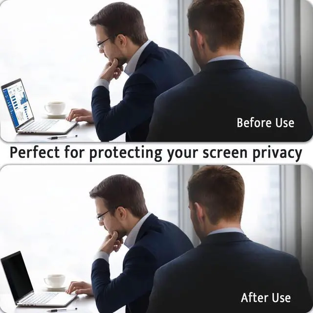 Alt view image 4 of 5 - Peslv Magnetic Privacy Screen for MacBook Pro 13 Inch (2012-2015), Removable Anti Blue Light Glare Peep Filter Black out Screen Protector for Mac 13In Laptop Model (A1278, A1425, A1502)