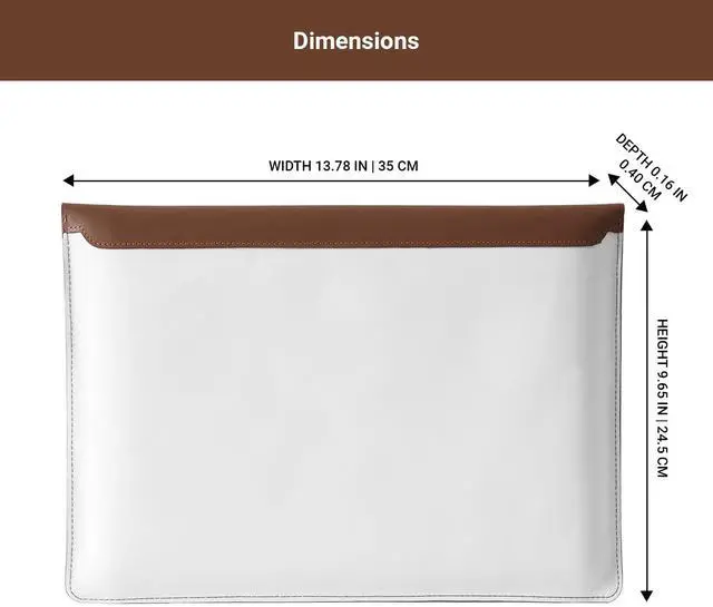 Alt view image 3 of 5 - BEVEL & AWL Contrast Couture 100% Leather Sleeve for 14 Inch (M1, M1 Pro, M2, M2 Pro & M3) 2021-2024, Premium Handcrafted, Sleeve for 13 Inch & 14 Inch Case