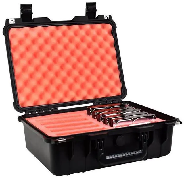 Alt view image 2 of 5 - SiForce Hard Drive Rugged Transport Case, Protect Hard Drives (L10, 10 x 3.5 Inch Hard Drives)