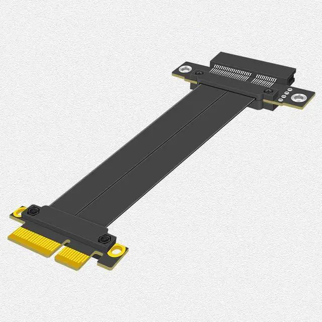 Main image of PCIE 4.0 x4 Extender Riser Cable,High Speed Flexible Right Angle PCI-E Port GPU Graphic Card Extension Cable-200mm90 Degrees (PCIE 4.0X4 180degrees)