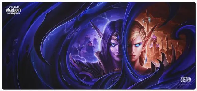 Main image of World of Warcraft The War Within Gaming Mouse Pad, Computer Mouse Mat, Flat Stitched Edge, Non-Slip Rubber Base, Gamers & Office Use, 35 x 16 - Officially Licensed