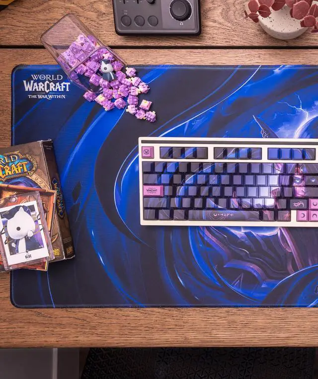 Alt view image 5 of 5 - World of Warcraft The War Within Gaming Mouse Pad, Computer Mouse Mat, Flat Stitched Edge, Non-Slip Rubber Base, Gamers & Office Use, 35 x 16 - Officially Licensed