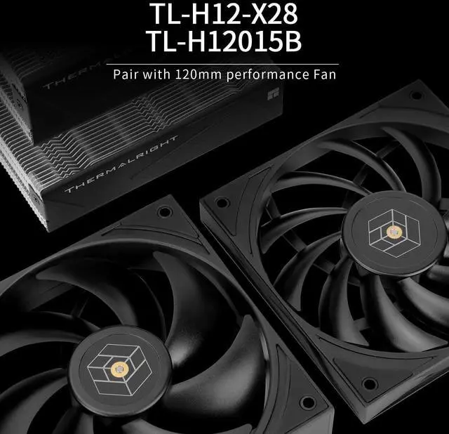 Alt view image 5 of 5 - Thermalrlght Royal Knight 120 CPU Cooler, 6 Heat Pipes Heatsink CPU Cooling, Dual 12cm PWM Fans, for Intel LGA115X/1200/2011/1700/1851;AM4/AM5,Desktop Tower Cooling