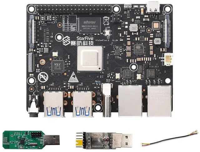Main image of VisionFive2 RISC-V AI Single Board Computer Based on JH7110 SoC Quad-core 64bit Processor 3D GPU Onboard LPDDR4 8GB RAM WiFi & HDMI for Vision Application Support Linux (Early Bird with WiFi)
