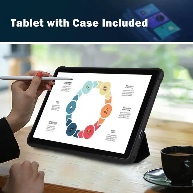 Alt view image 2 of 5 - Tablet 10 inch Android Tablets, Android 11 Computer Tablet with Case Included, 3GB ram 64GB rom 512GB Expand, WiFi Tablet PC 10 inch Tablet for Streaming HD Touch Screen Dual Camera Long Battery Life