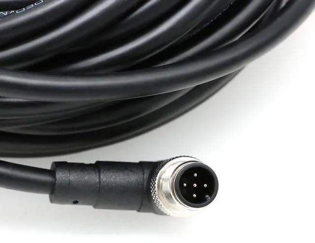Alt view image 2 of 5 - ZBLZGP M12 Industrial Ethernet 5 Pin A-Code Shielded Cable to Flying Leads for Automation Fieldbus Device Network 10M/32.8FT