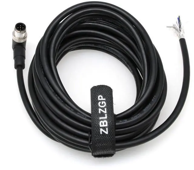 Alt view image 4 of 5 - ZBLZGP M12 Industrial Ethernet 5 Pin A-Code Shielded Cable to Flying Leads for Automation Fieldbus Device Network 10M/32.8FT
