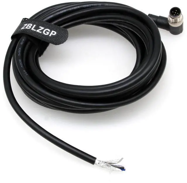 Alt view image 3 of 5 - ZBLZGP M12 Industrial Ethernet 5 Pin A-Code Shielded Cable to Flying Leads for Automation Fieldbus Device Network 10M/32.8FT